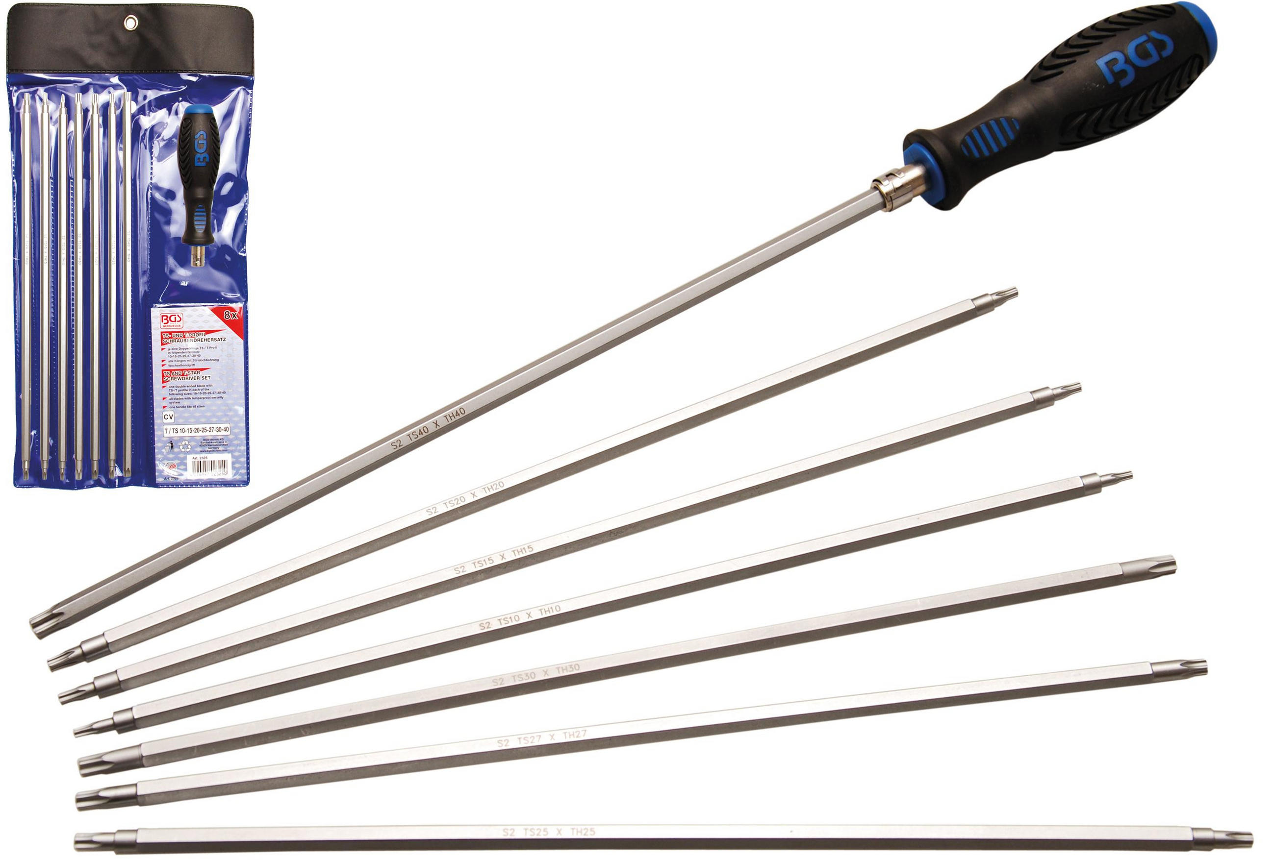 SCHRAUBENDREHER-SATZ MIT WECHSELKLINGEN | T-PROFIL (FÜR TORX) / - Multicolor, Kunststoff/Metall (1/1cm) - BGS technic