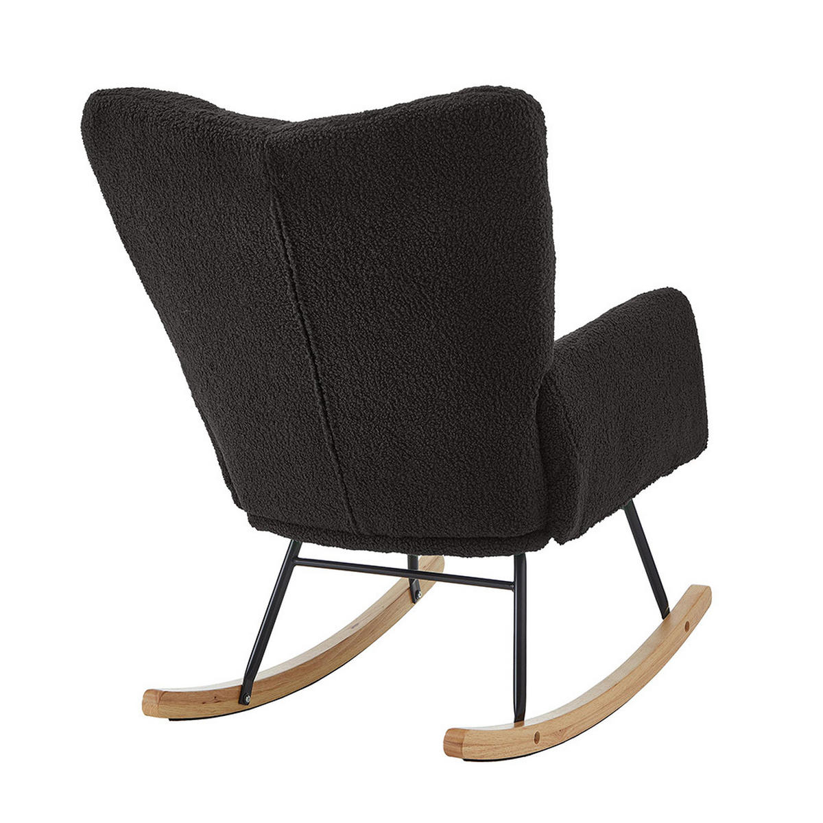 SCHAUKELSTUHL 69×89×101 CM, Skandinavisches Design, Dunkelgrau - Dunkelgrau, Textil (89/101/69cm) - KOMHTOM