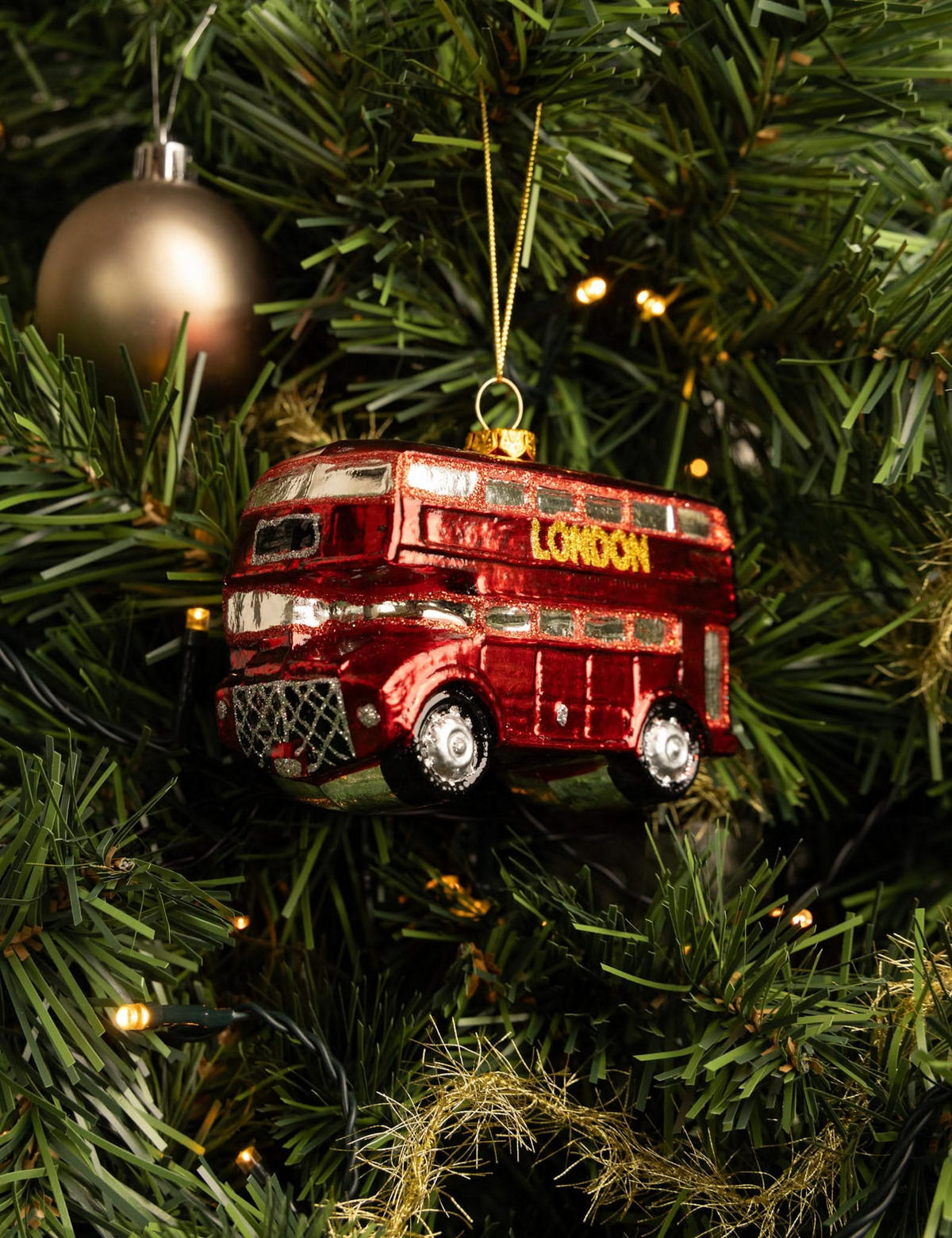 WEIHNACHTSKUGEL London Bus 11 cm - Rot, Glas (5/10/1cm)