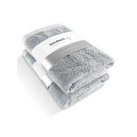 DUSCHTUCH 2er Set Pura Silbergrau - Hellgrau, Textil (70/140cm) - Herzbach Home
