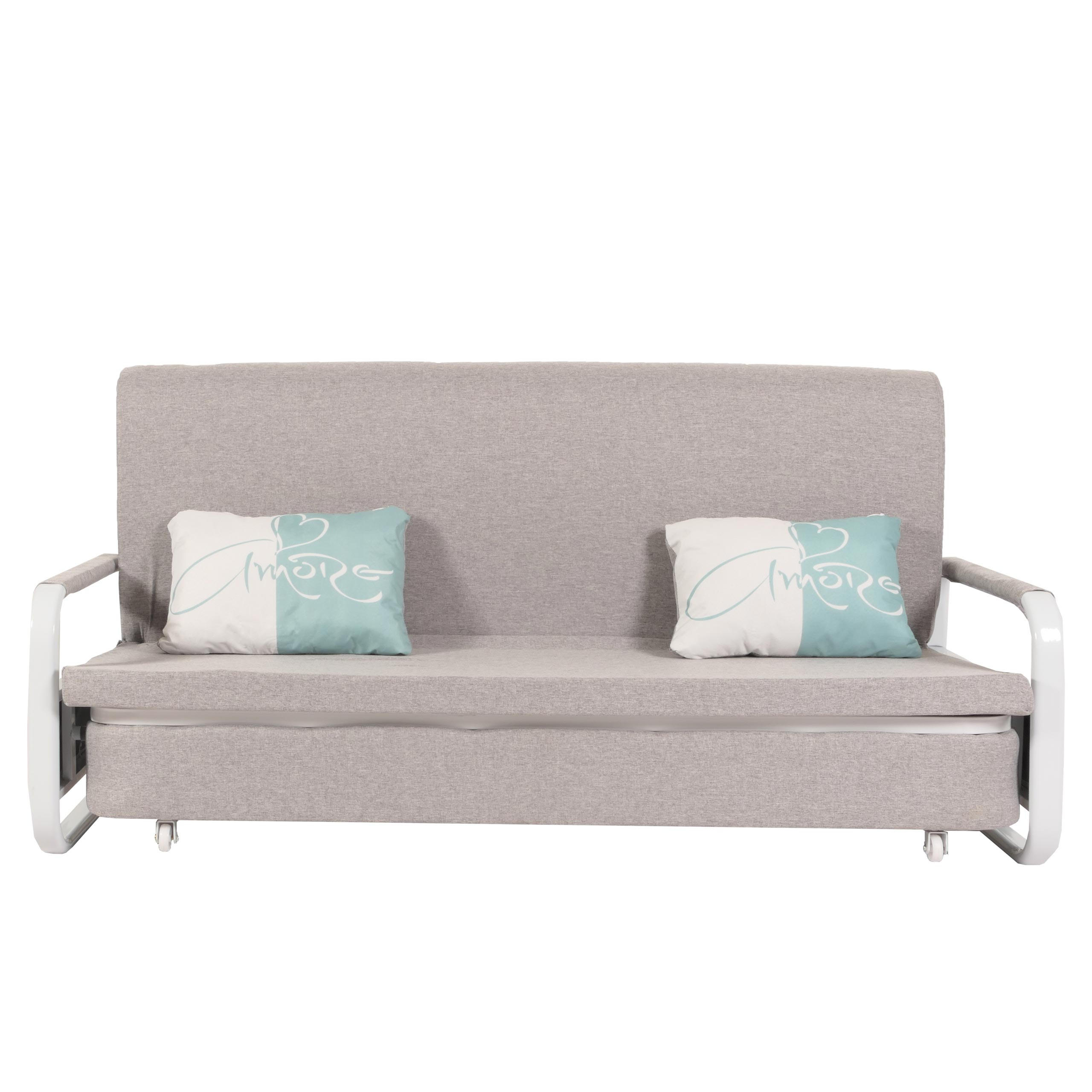 SCHLAFSOFA Grau - Grau, Textil (190/71/185cm) - MCW
