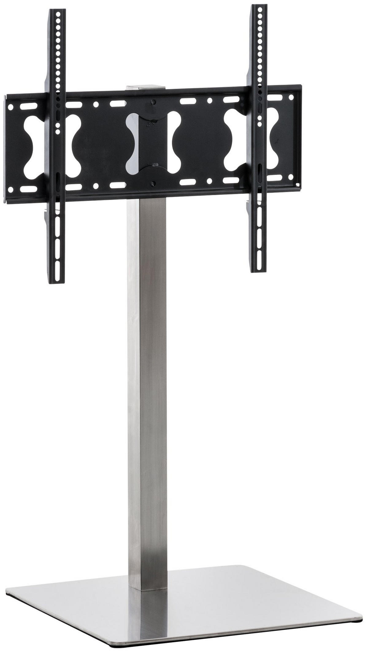 TV-STÄNDER HERNE eckig 64x53x100cm Metall Edelstahl Fernsehständer - Edelstahlfarben, Metall (64/100/53cm) - DELUKE