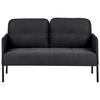 2-SITZER-SOFA dunkelgrau Lahti - Dunkelgrau/Schwarz, Textil (124/70/70cm) - Beliani