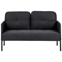 2-SITZER-SOFA dunkelgrau Lahti - Dunkelgrau/Schwarz, Textil (124/70/70cm) - Beliani