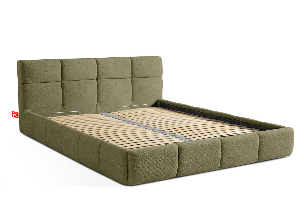 POLSTERBETT ALTOS, grün - Grün, Holz/Holzwerkstoff (160/200cm) - KONSIMO®