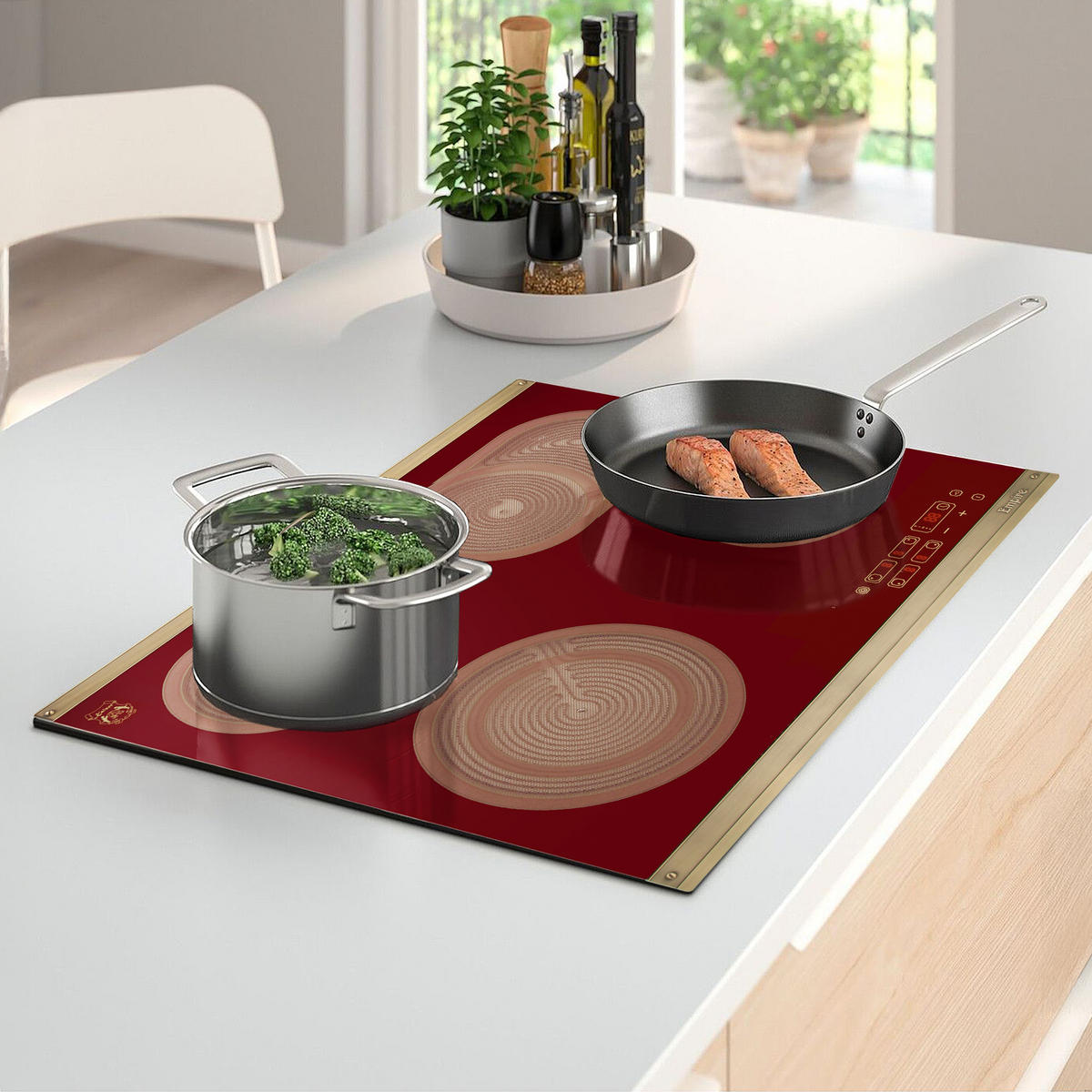 GLASKERAMIK Kochfeld - Bordeaux, Keramik (59/5.5/52cm) - Kaiser Küchengeräte