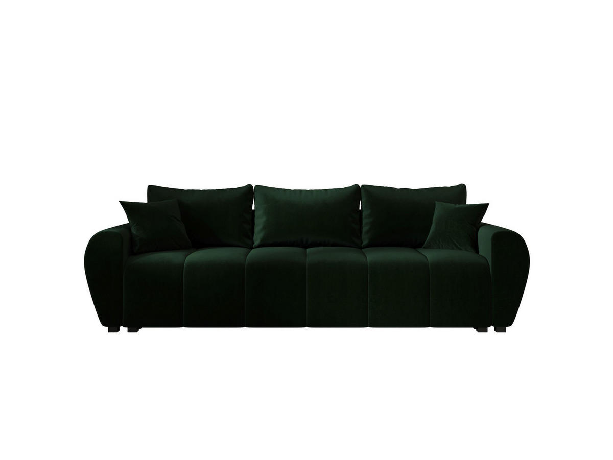SOFA MOLISA mit Schlaffunktion ITAKA 10 mit Stauraum - Grün, Textil (86/82/246cm) - Bedante