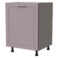 UNTERSCHRANK Bari D1D/60 Grau / RAL 4009 pastellviolett 60 / 50 / 82cm - Violett/Grau, Holz/Holzwerkstoff (60/82/50cm) - Feldmann-Wohnen