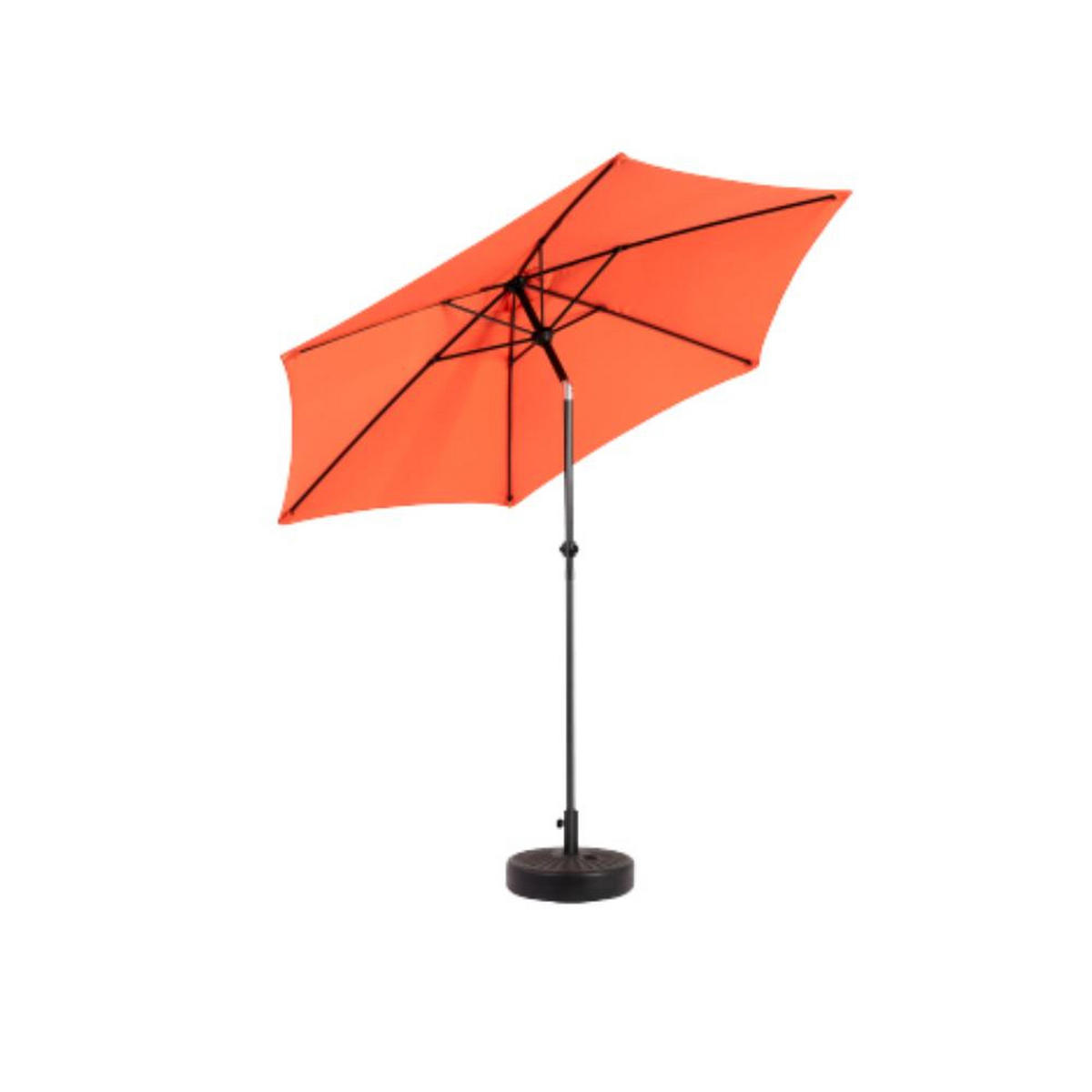 SONNENSCHIRM 264x264cm,Aluminium,Sonnenschutz,Orange - Orange, Metall (264/264cm) - LVHOM