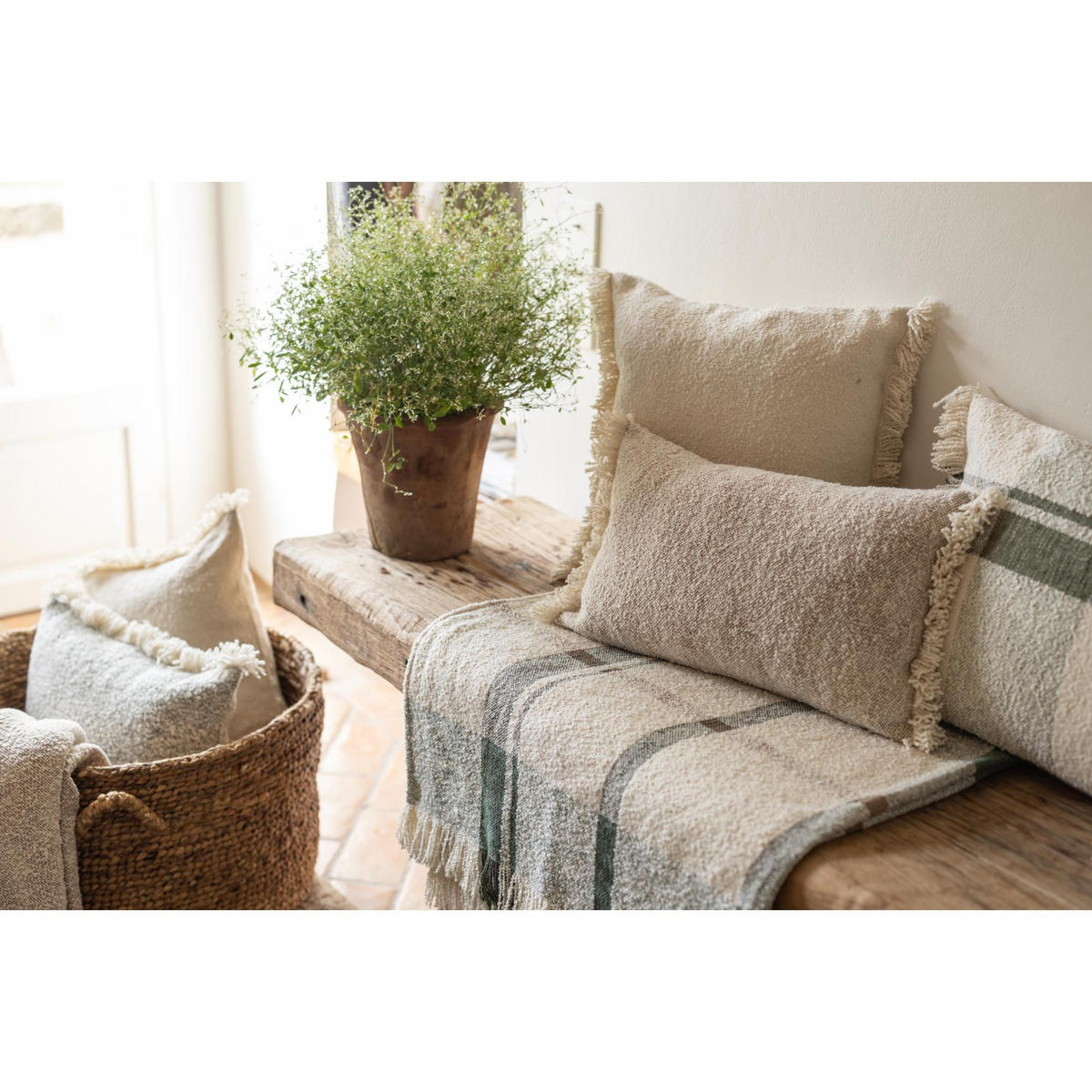 JACQUARD-DECKE Jane multico 130 x 160 cm - Waldgrün, Textil (130/160cm) - Vivaraise