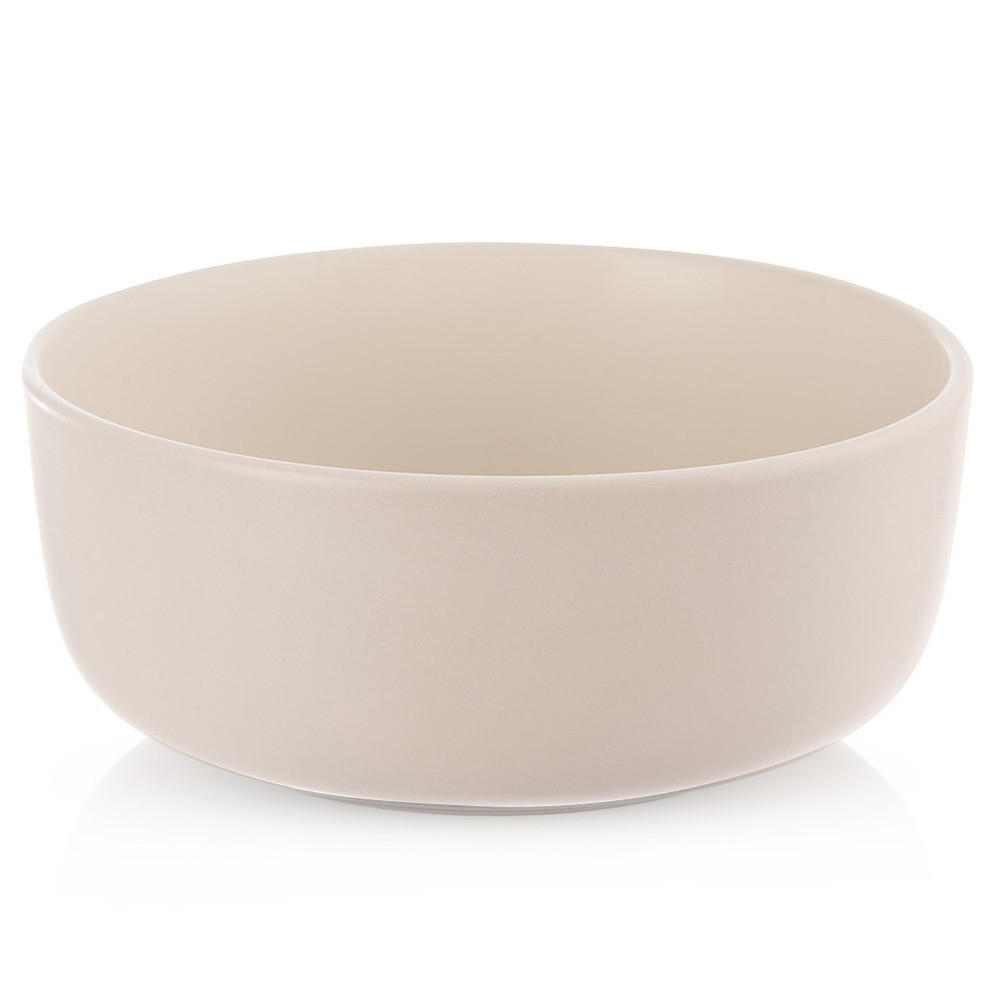 SNACKSCHALEN Keramik mit Löffel 90 ml 7-tlg. Weiß - Weiß, Keramik (6.5/21.5/5.5cm) - Orion 