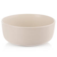 SNACKSCHALEN Keramik mit Löffel 90 ml 7-tlg. Weiß - Weiß, Keramik (6.5/21.5/5.5cm) - Orion 