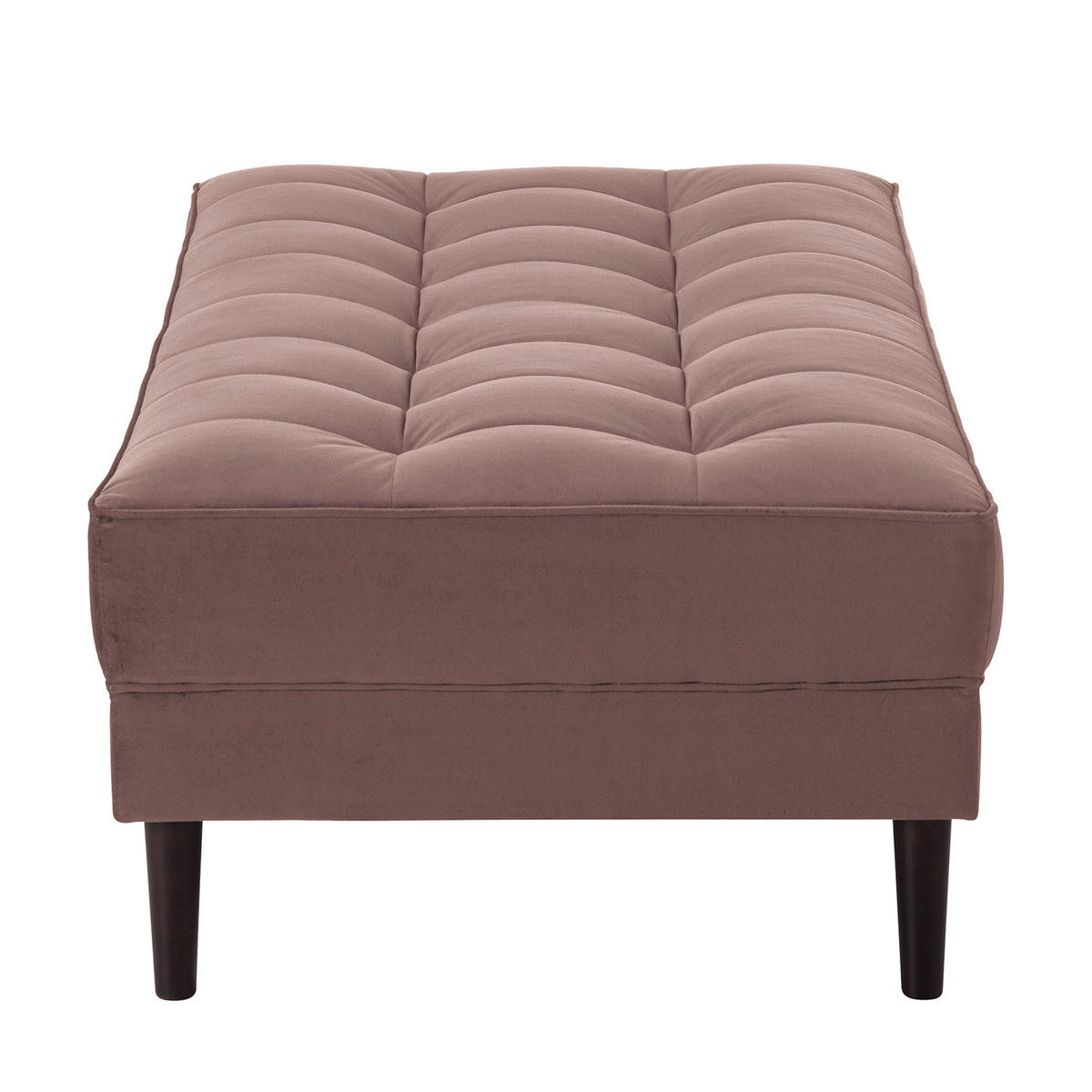 HOCKERBANK - Samt - Mauve, Birkenholz/Textil (124/43/69cm) - home24