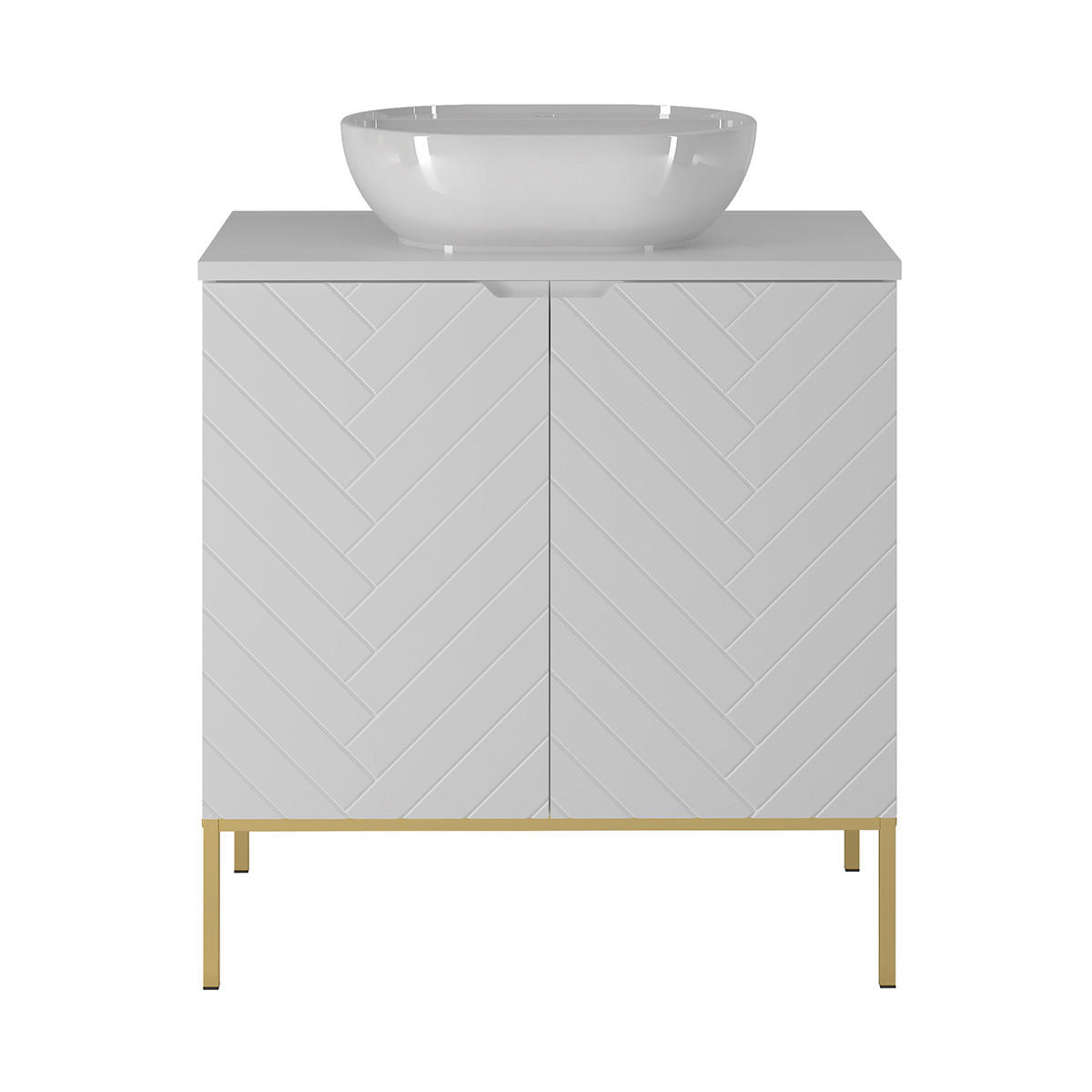 WASCHTISCH 80.6cm Daria Weiß - Weiß, Holzwerkstoff (80.6/84.2/46.5cm) - Petits-meubles