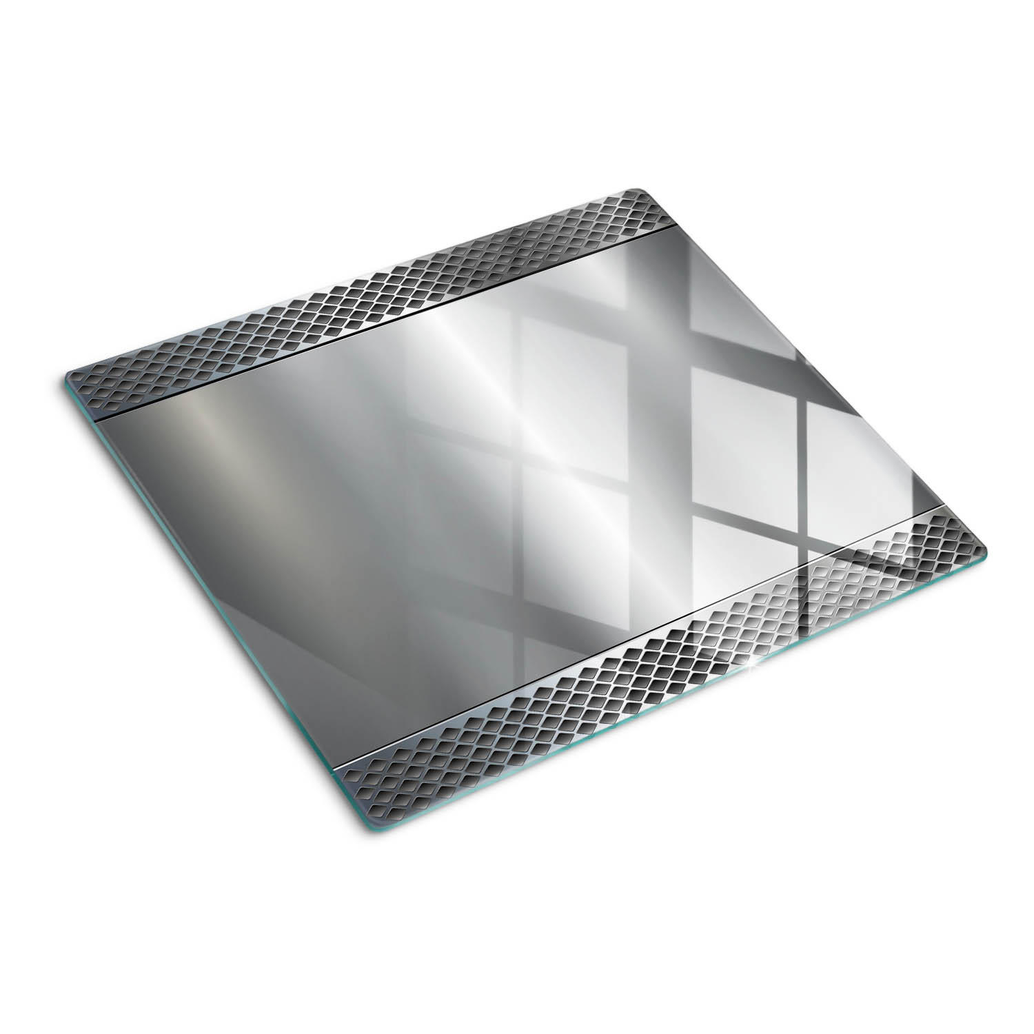 Tulup Glasplatte Schwarz 60x0.4x52 cm
