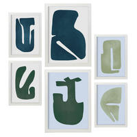 POSTER Set Mit 6 Feine Geschicklichkeit A3 & A4 Weißer Rahmen - Weiß, Papier (29/3cm) - Nacnic