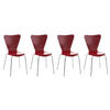 BESUCHERSTUHL Groningen - 2er Set rot - Rot, Metall (46/81/47cm) - TPFLiving