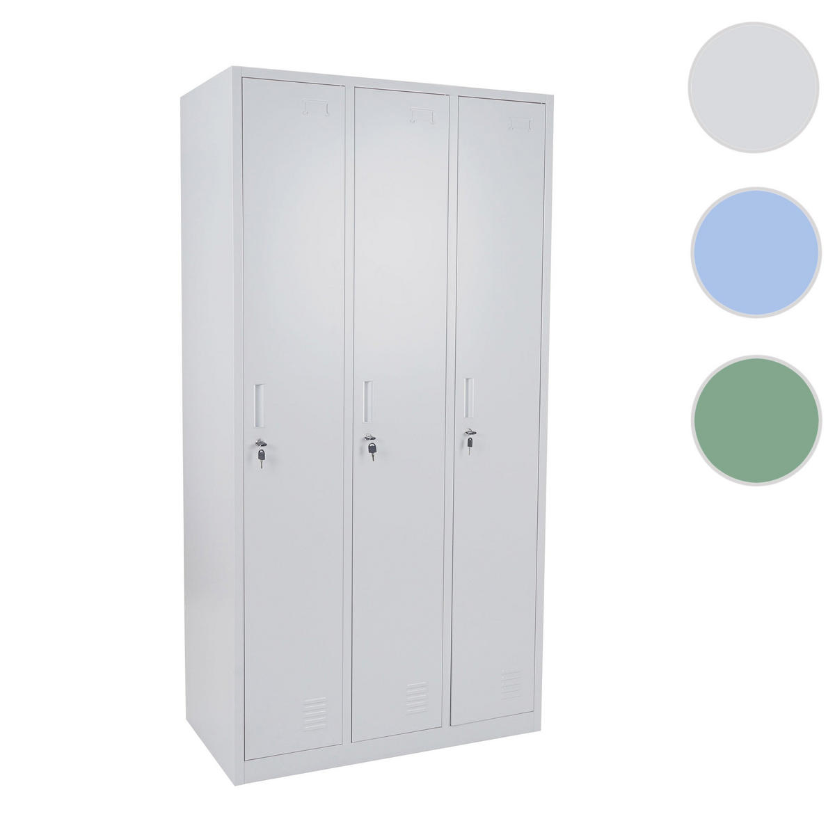 SPIND Saturn HxBxT 180x90x50cm Metall 3 Fächer Blau - Blau, Metall (90/180/50cm) - PROREGAL