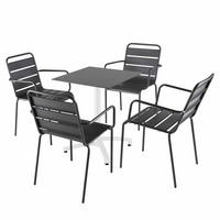 GARTENSET 5-tlg., Grau - Grau, Metall - Oviala