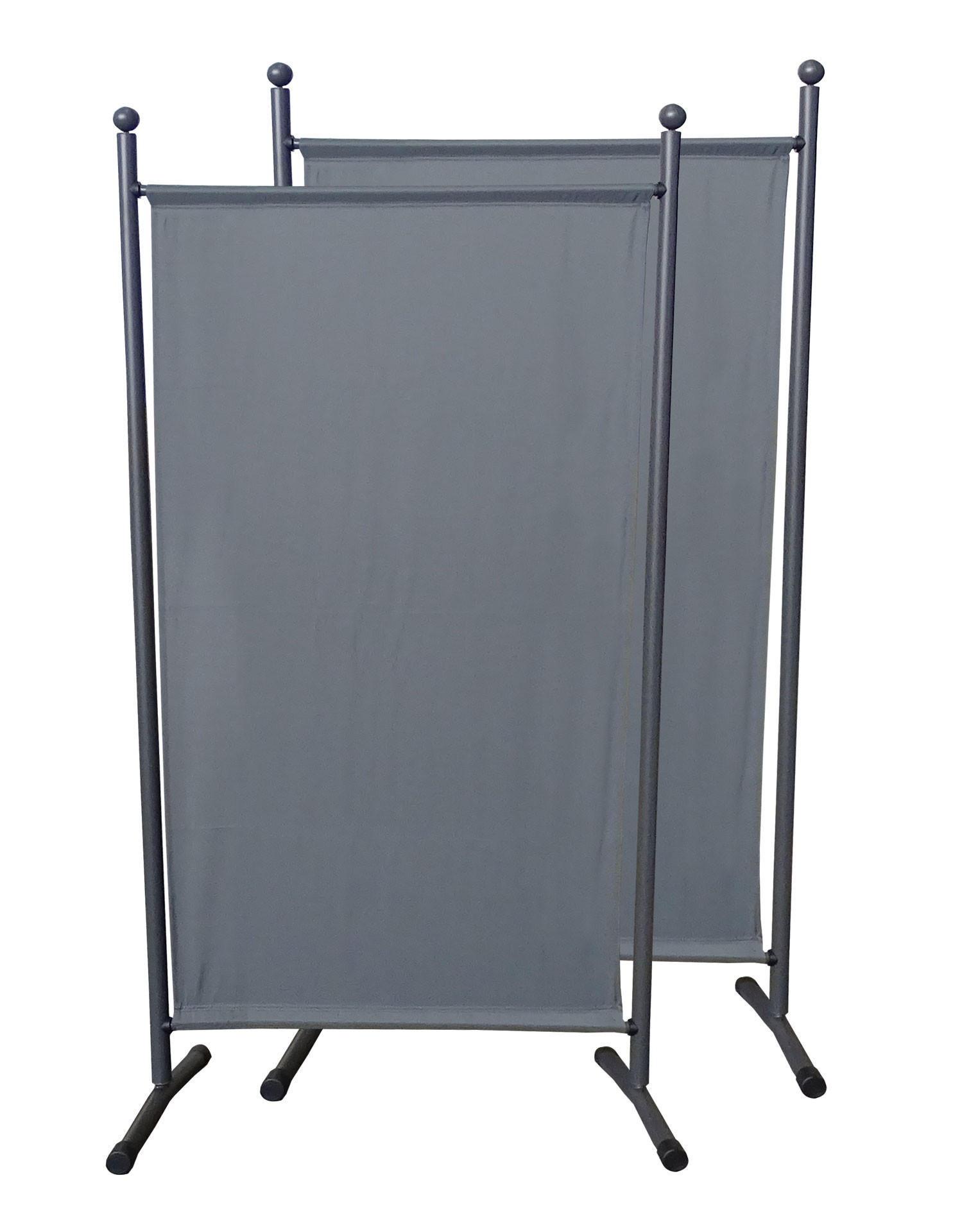 PARAVENT 2 Stück 1-tlg. 180x78 cm Grau - Grau, Metall (78/180cm) - QUICK STAR