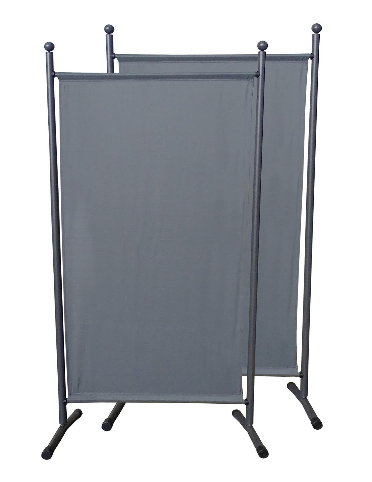 PARAVENT 2 Stück 1-tlg. 180x78 cm Grau - Grau, Metall (78/180cm) - QUICK STAR