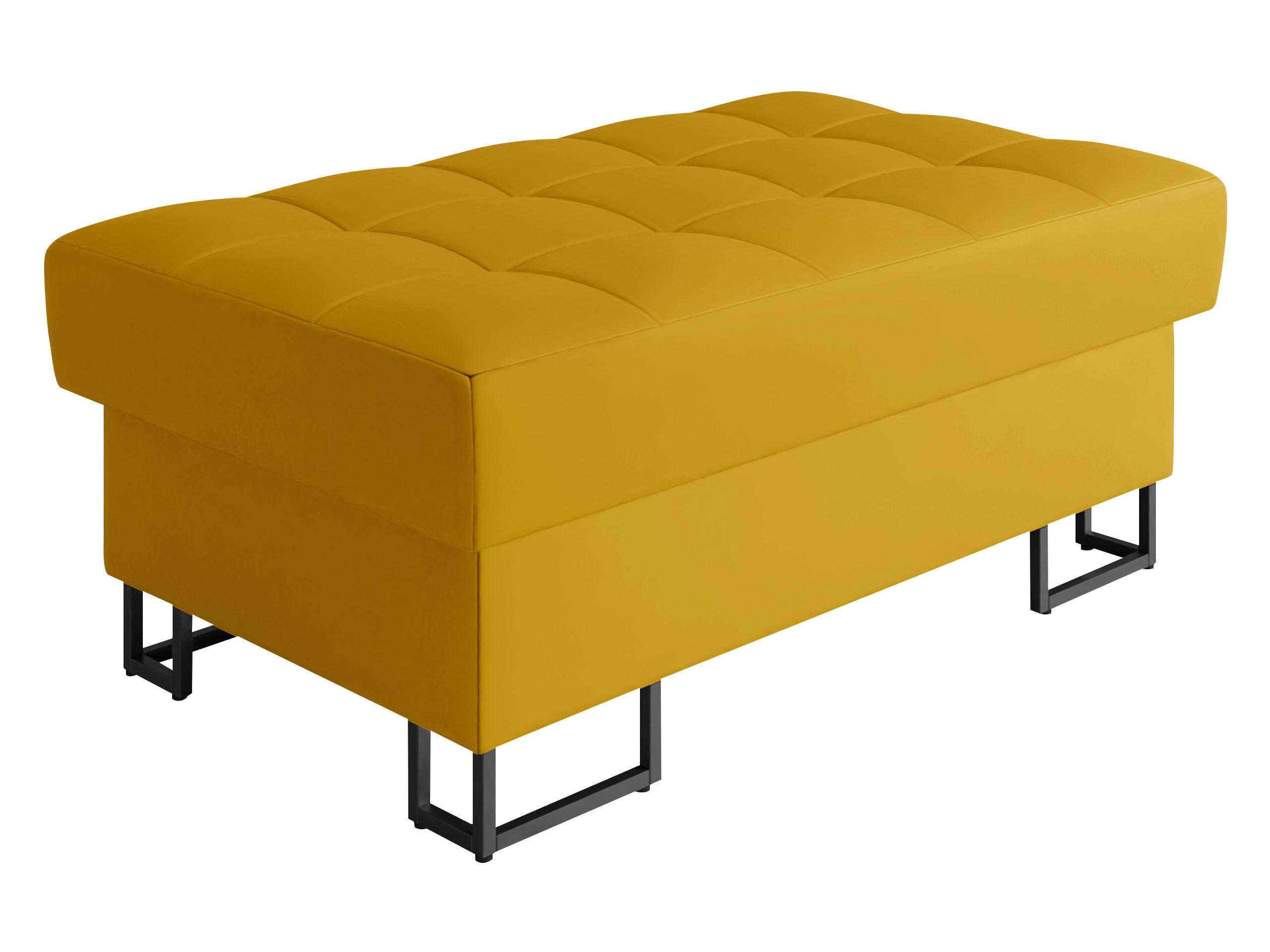 POLSTERHOCKER Laris - Gelb/Schwarz, Holz/Textil (106/44/67cm) - MIRJAN24
