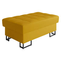 POLSTERHOCKER Laris - Gelb/Schwarz, Holz/Textil (106/44/67cm) - MIRJAN24