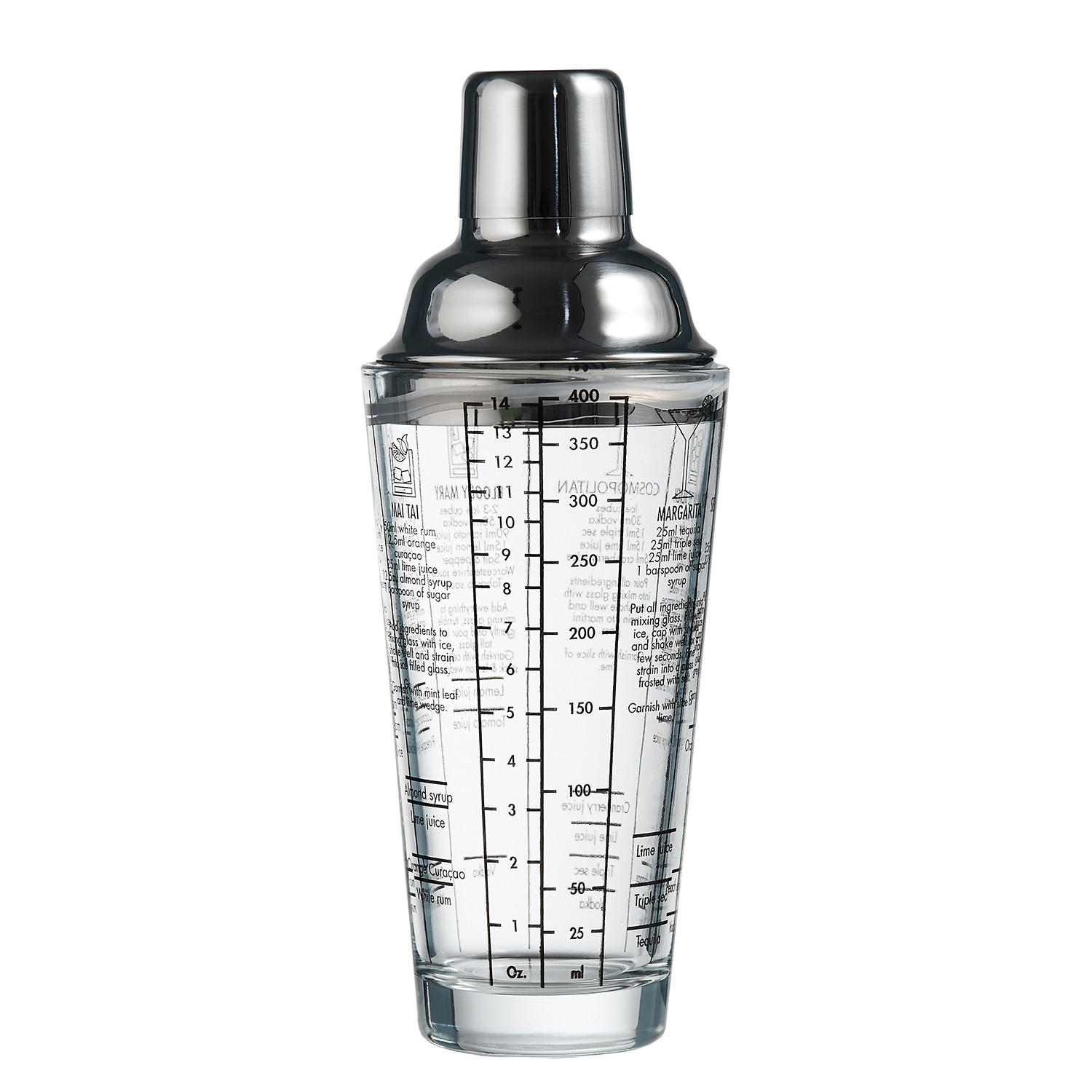Butlers Cocktailshaker Transparent 9x18x9 cm