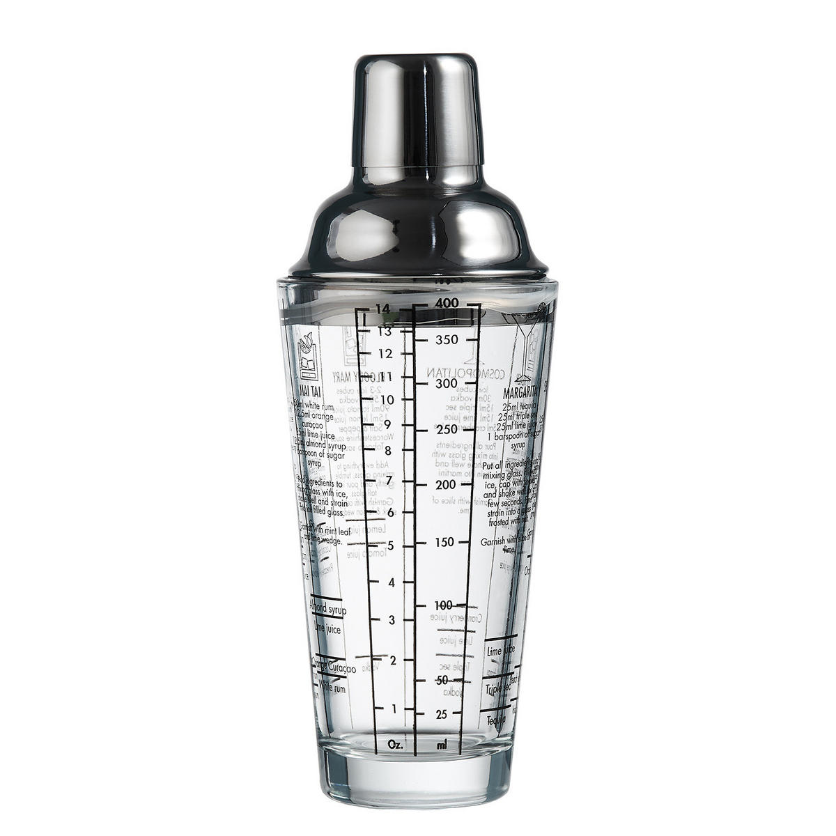 COCKTAILSHAKER Bartender - Transparent, Metall (9/18/9cm) - BUTLERS