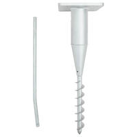 BODENHÜLSE Für Sonnenschirm Mit Stange 16/16/52 Cm Stahl - Silberfarben, Metall (16/16cm) - vidaXL