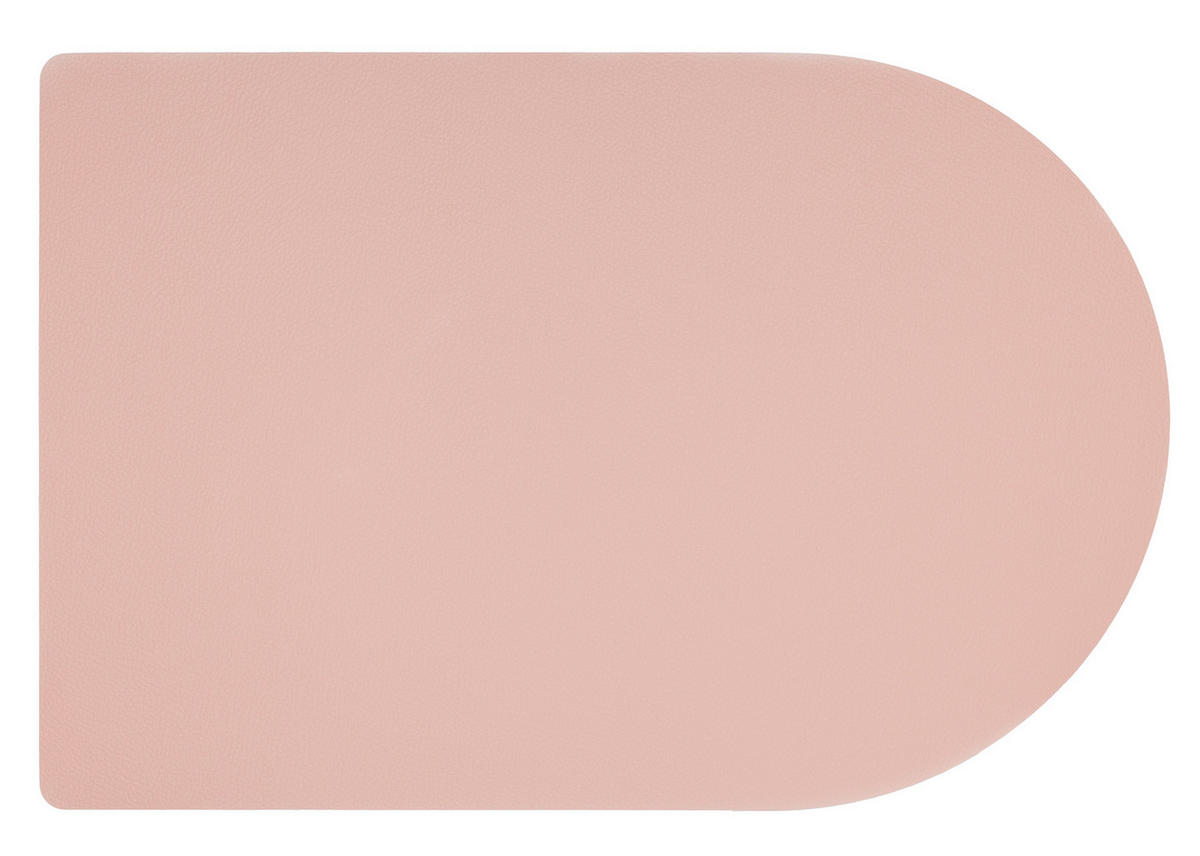 TISCHSET Platzdecke - Vegan Leder - Grau / Rosa - Bread - doppelseitig - 44 x 30 cm - Pink, Kunststoff (30/44cm) - Jay Hill