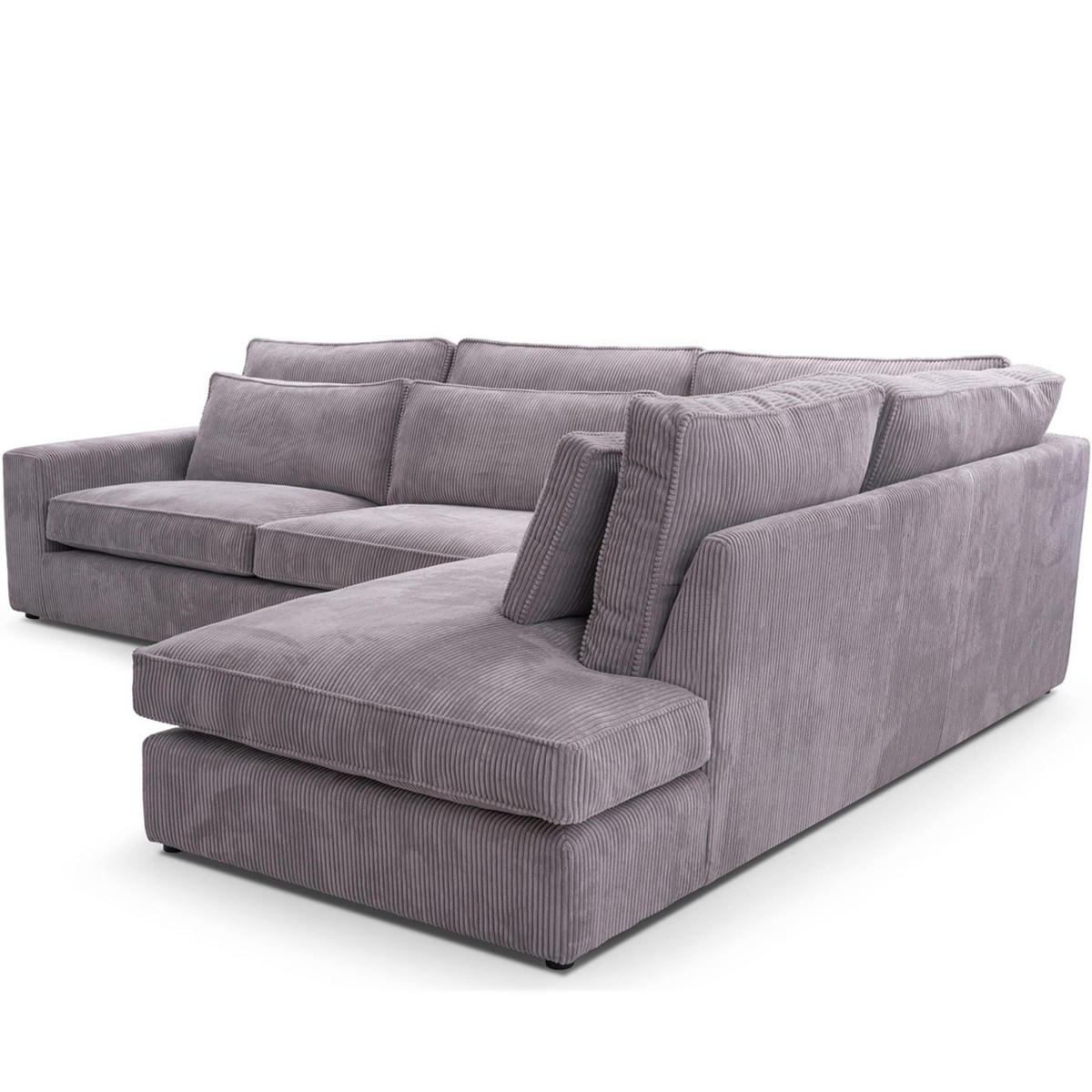 ECKSOFA RECHTS IMPERA Modern 4/5 Sitzer, Grau - Grau, Textil (314/224cm) - KONSIMO®