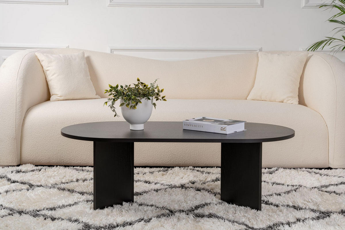 COUCHTISCH sable Schwarz - Schwarz, Holz (119/60/40cm) - Habitat Garten