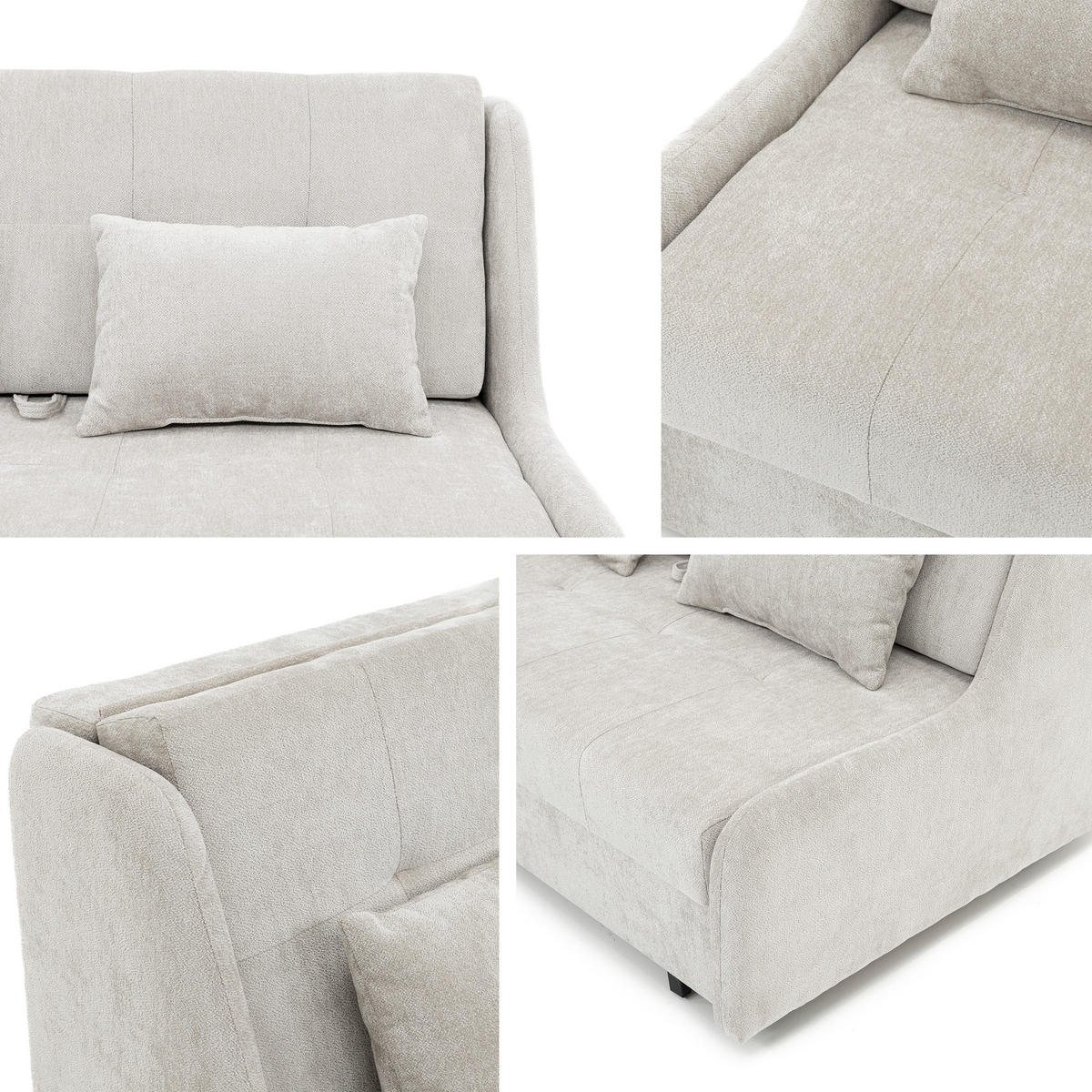 SCHLAFSOFA Viva Elite III - Schwarz/Grau, Holz/Metall (146/85/98cm) - MIRJAN24