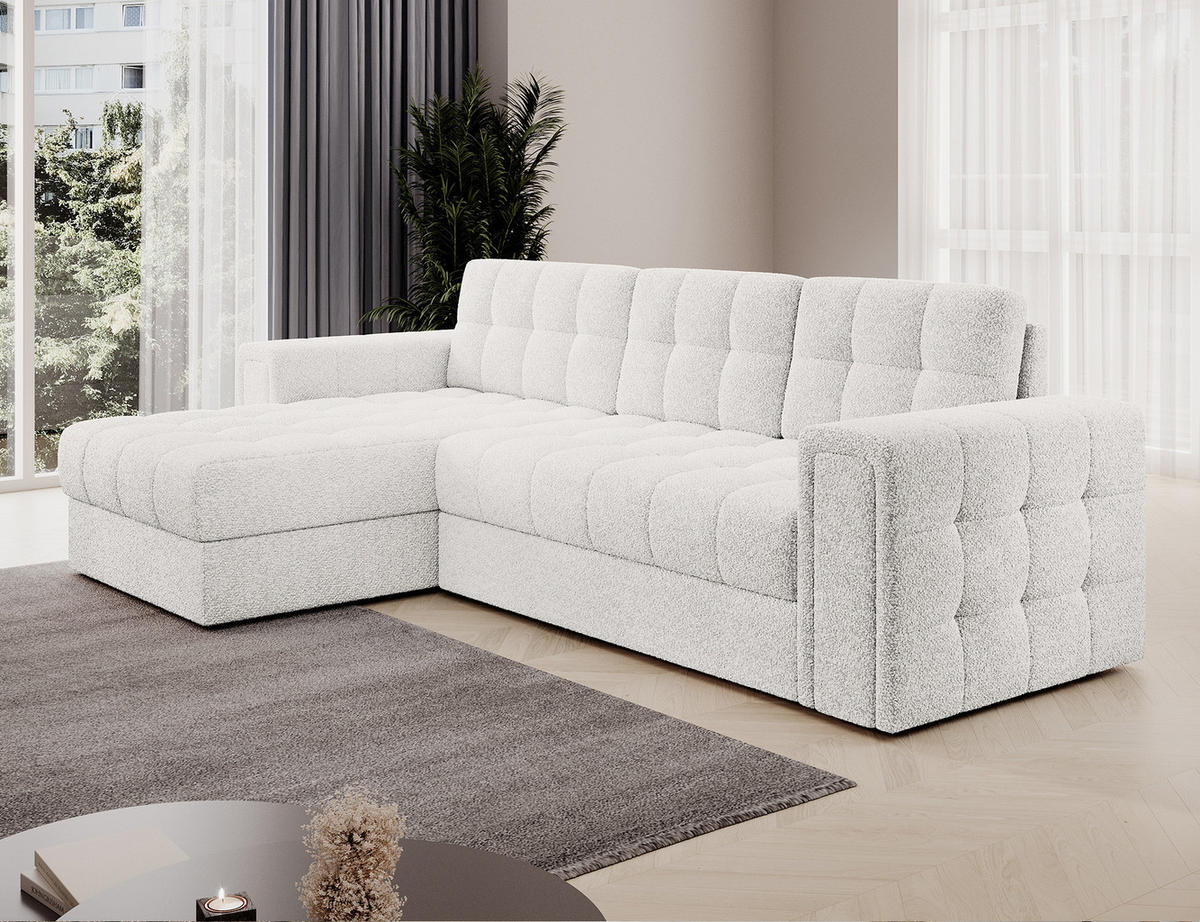ECKSOFA BLENDI - Weiß (Royal 01) - Weiß, Holzwerkstoff (260/150cm) - Möblo