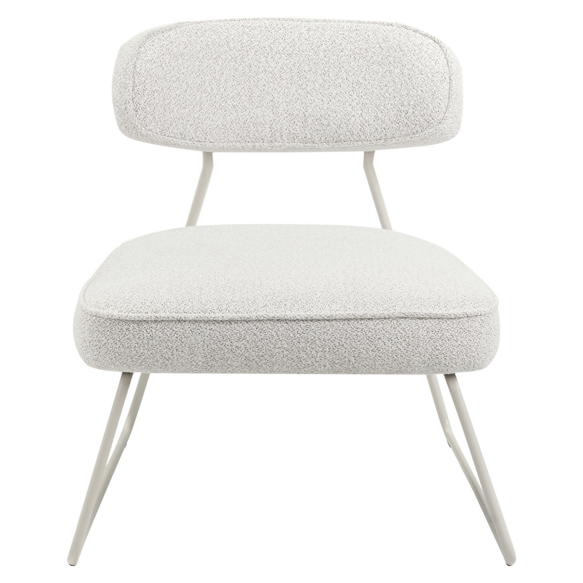 SESSEL 2er-Set Cremeweiß Frovi - Weiß, Textil (66/73/74cm) - Beliani