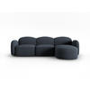 ECKSOFA rechts Blair aus Chenille-Stoff blau melange 4 Sitzplätze - Blau, Textil (155/272cm) - Micadoni