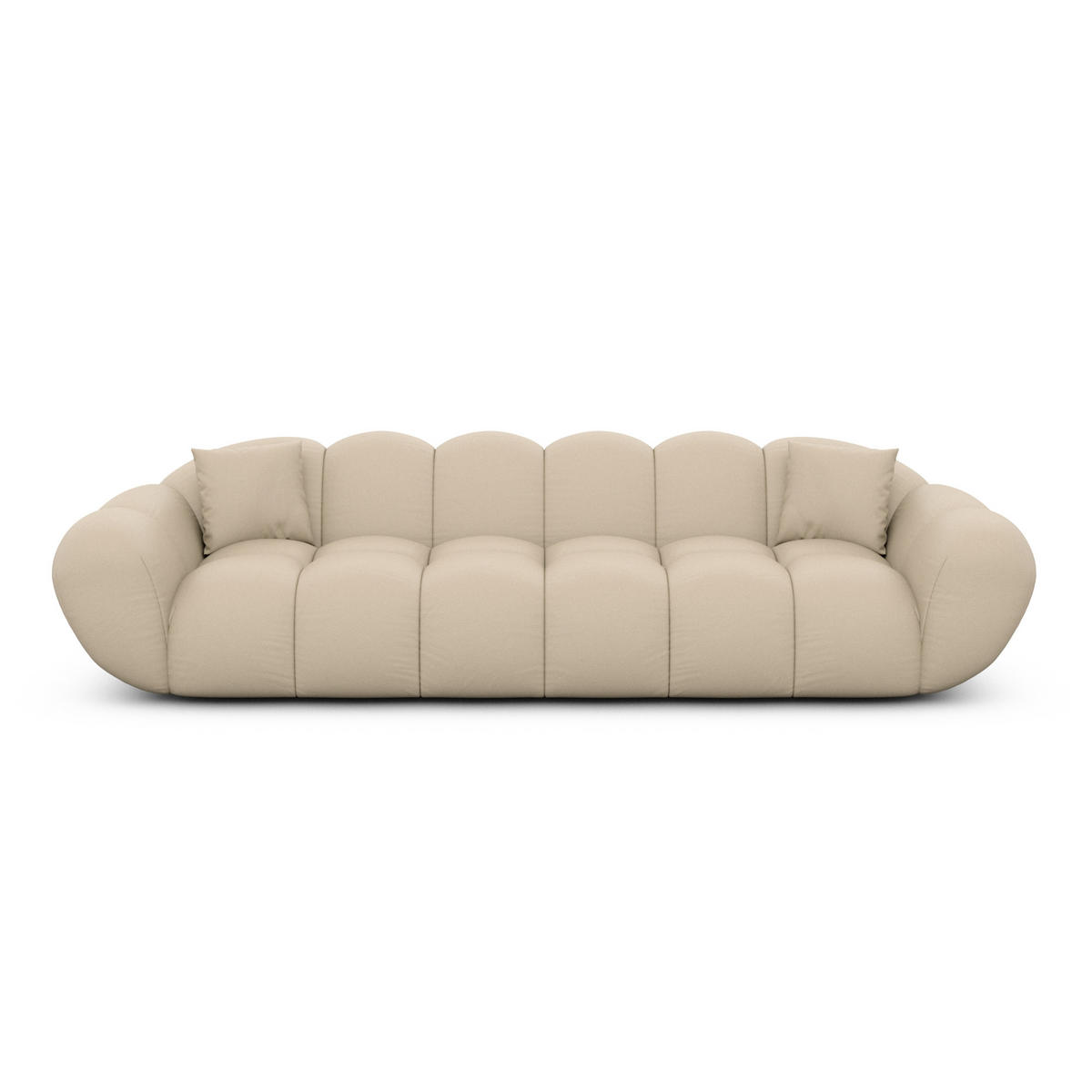 4-SITZER-SOFA Liva Beige Kunstleder - Beige, Kunststoff (265/70/93cm) - VAROYAL