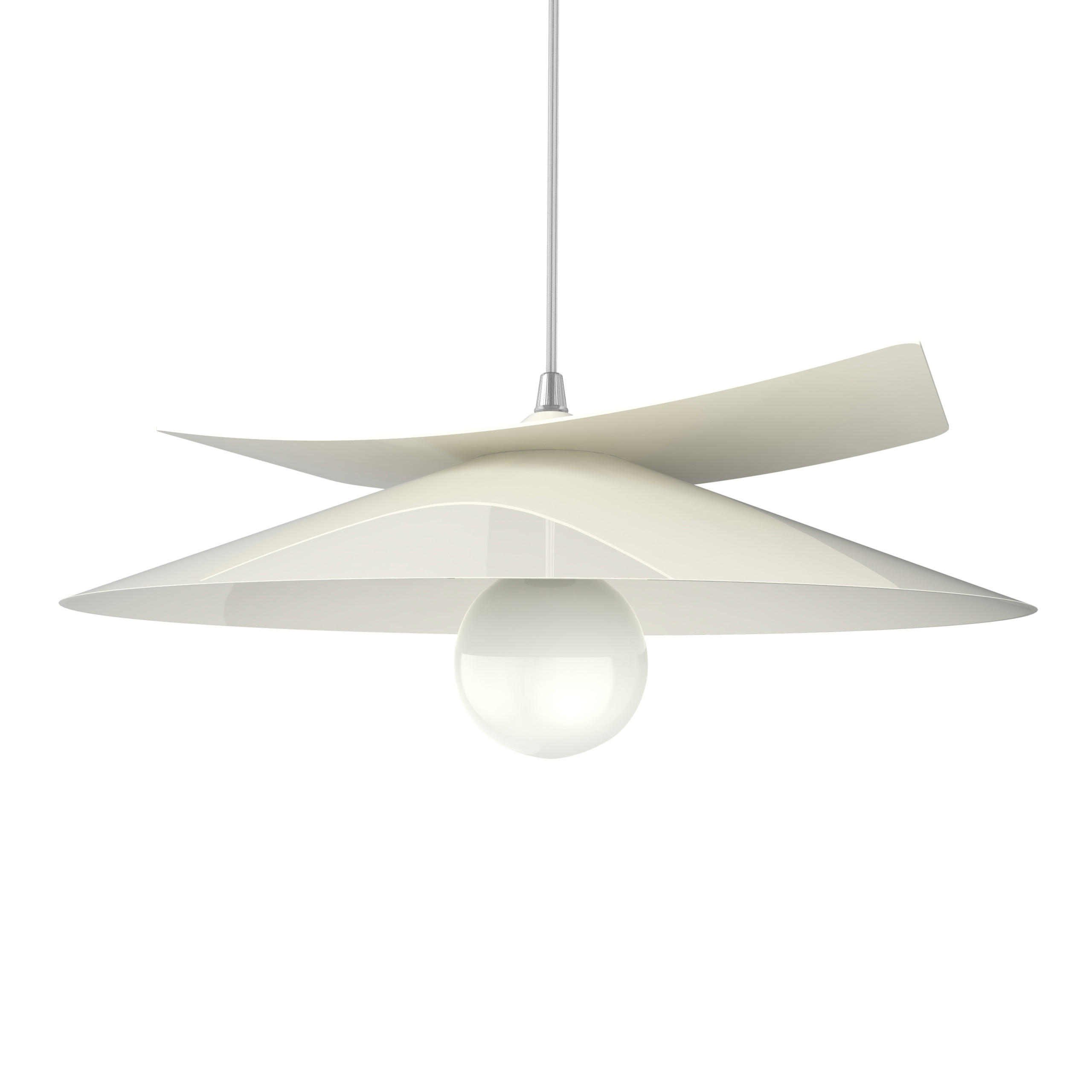 HÄNGELEUCHTE - Weiß Hochglanz, Metall (40/34/9cm) - Lumicom