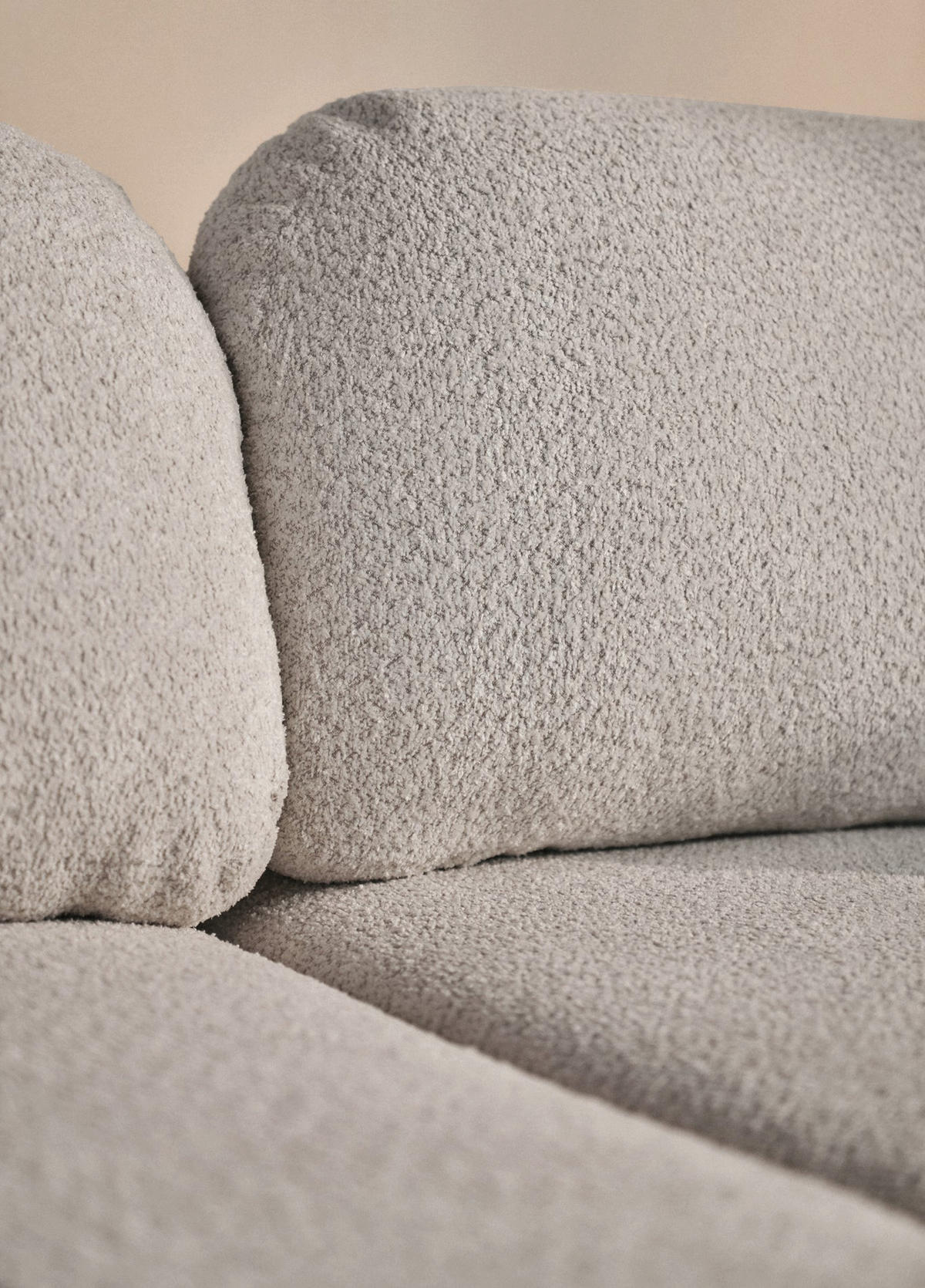 ROHOVÁ pohovka Tvoya, světle šedé bouclé - černá/světle šedá, textil/plast (267/175cm) - Selsey