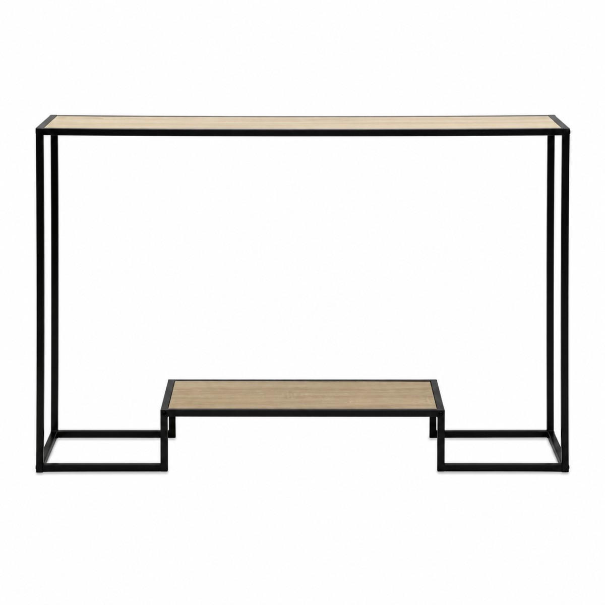 MODERNT konsolbord i två nivåer med ekfinish, 120 cm långt - Ekfärgad, Träbaserade material (8.5/8.5/80cm) - Calicosy