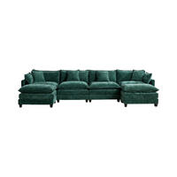 SOFA modular Chenille Green - Grün, Holz (75/84/380cm) - Meubliv