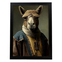 POSTER Kamel In Voller Farbe Fotostil A3 Schwarzer Rahmen - Schwarz, Papier (29.7/5/42cm) - Nacnic