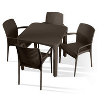 GARTENMÖBEL-SET LEOPSI, RANTU 5-tlg, Braun - Braun, Kunststoff - KONSIMO®