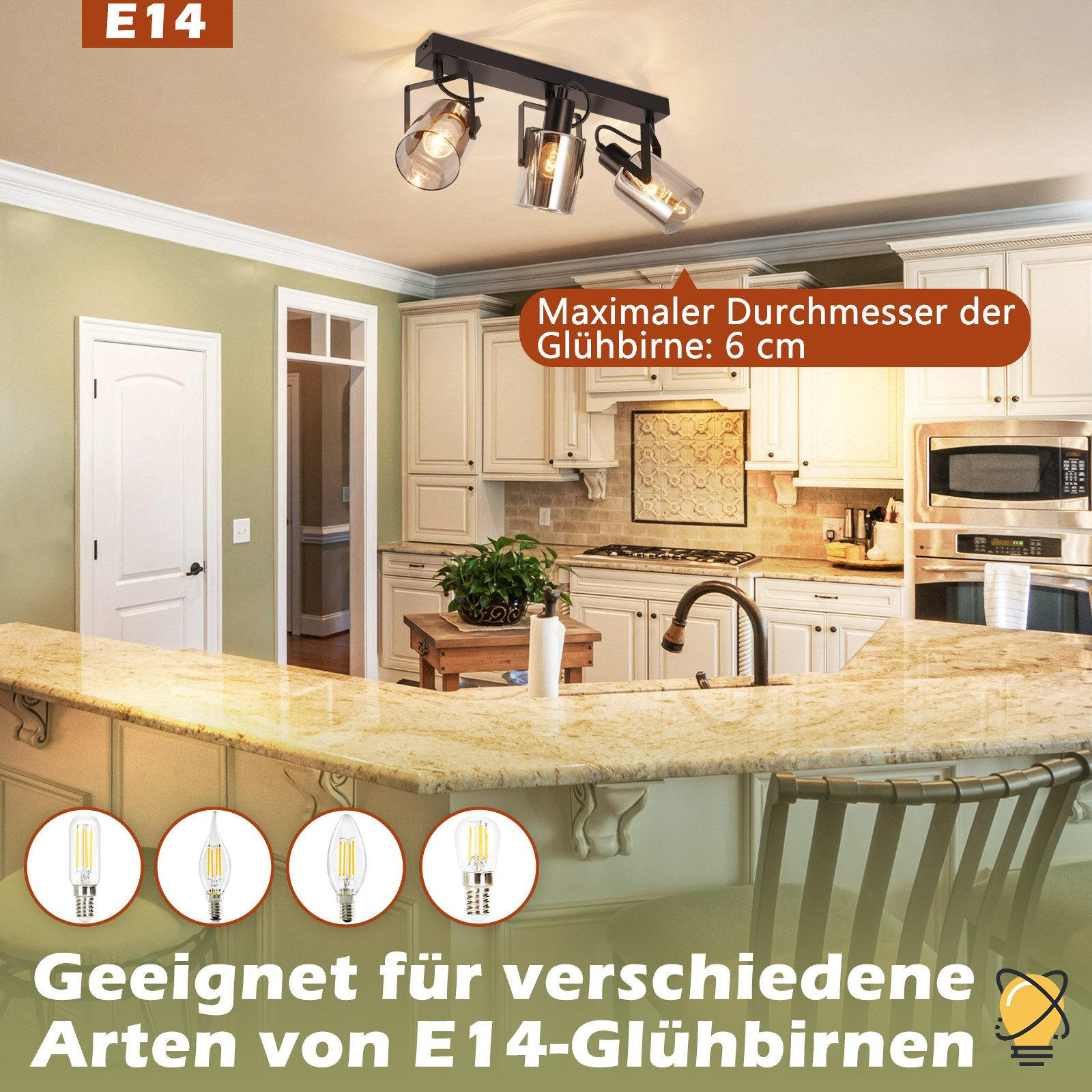 STRAHLER Minden 3-flammig 44/9.5/18 cm - Schwarz, Metall (44/9.5/18cm) - Nettlife