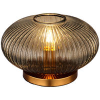 LED TISCHLEUCHTE Metall Messing Klar - Klar, Glas (30/30/20cm) - Globo Lighting