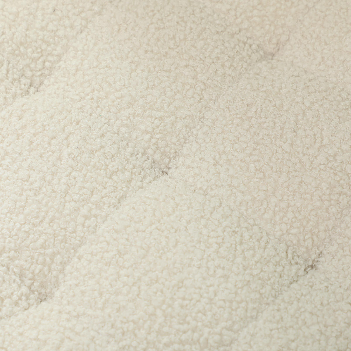 HOCKER, Holzrahmen Ø45 x 41 cm Cremeweiß - Weiß, Kunststoff (45/41/45cm) - HOMCOM