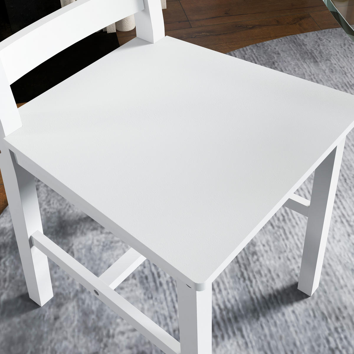ESSZIMMERSTÜHLE 2er-Set Weiß 41.5/46.0/90.0 cm - Weiß, Holz (46/90/41.5cm)