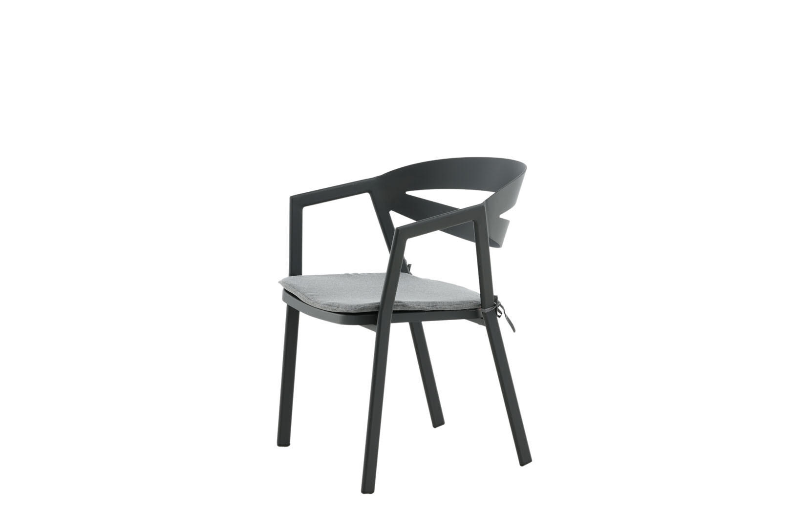 GARTENSTUHL Schwarz - Schwarz, Holzwerkstoff (59/76/62cm) - ebuy24