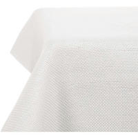 TISCHDECKE Leinenoptik Abwaschbar Weiß 274 x 137 cm - Weiß, Textil (274/137/1cm)